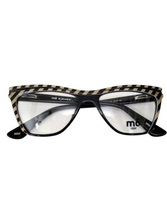 Mo Other - Mo Eyewear Eyeglass Frames MO Geek 33A Black Stripe New